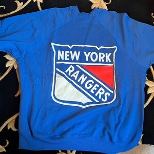 Vintage 1990s  New York Rangers Blue Sweatshirt